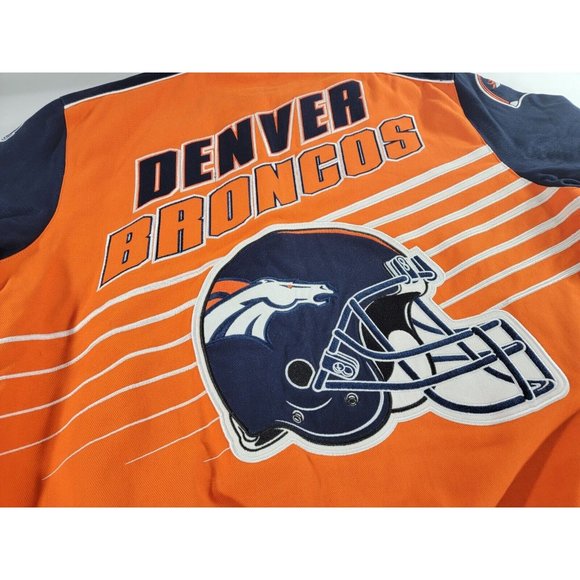 New! NFL Denver Broncos Embroidered Cotton Canvas Varsity Jacket Coat Men Sz XL - Picture 6 of 12